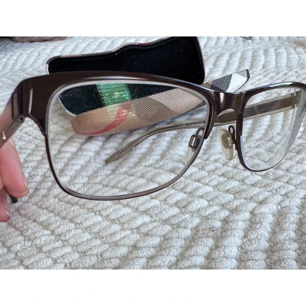 Burberry Eyeglasses Frames B1289 1212 Brown 55-16-140 Made Italy w/Case Designer